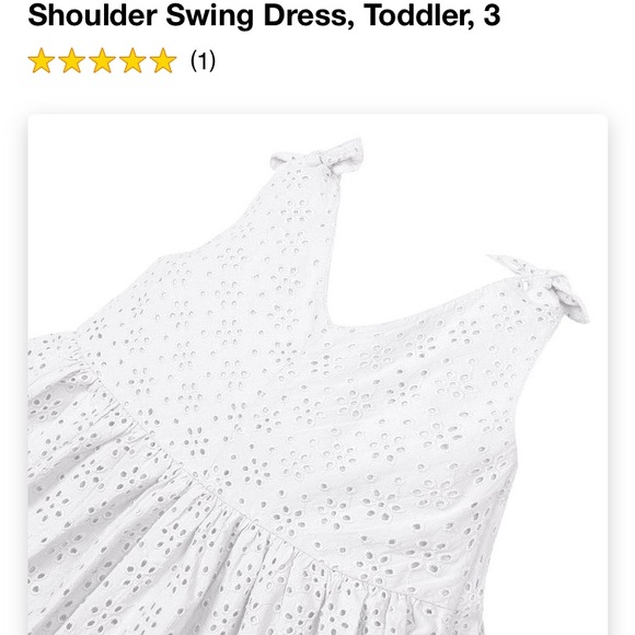 Hope & Henry Girls' Sleeveless Bow Shoulder Swing Dress, Toddler Sz 3 (2 Avail) - Picture 1 of 8